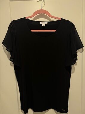 Calvin Klein Black Short Sleeve Ladies Top